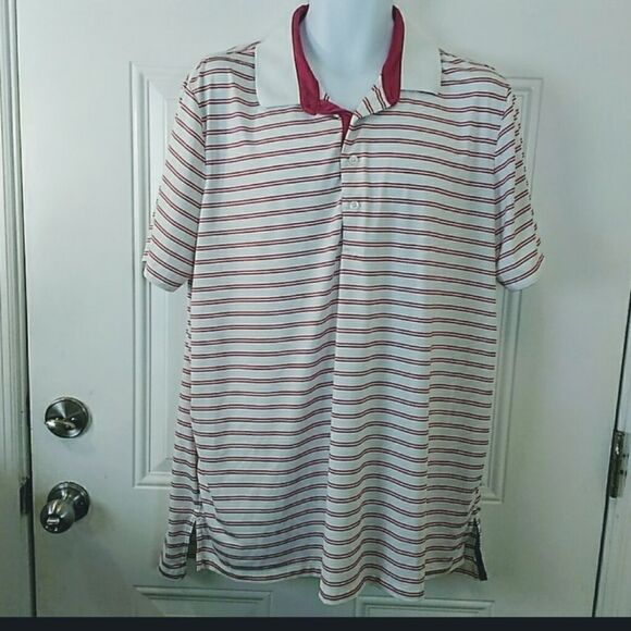 (3/$20) Ralph Lauren RLX magenta and white polo shirt - Picture 1 of 8